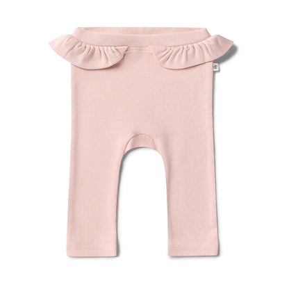 Snuggle Hunny - Baby Pink Organic Pants with Frill