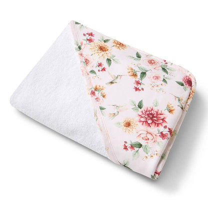 Snuggle Hunny - Birds & Blooms Organic Hooded Baby Towel