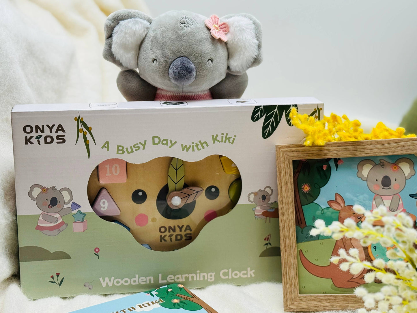 ToysLink - A Day with KiKi-Wooden Koala Learning Clock