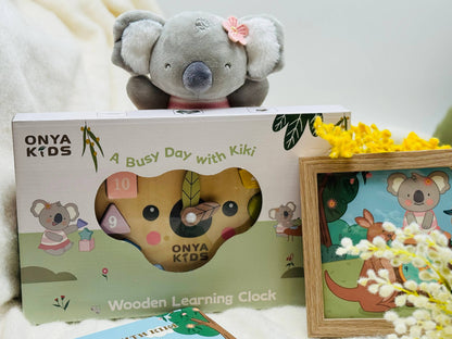 ToysLink - A Day with KiKi-Wooden Koala Learning Clock