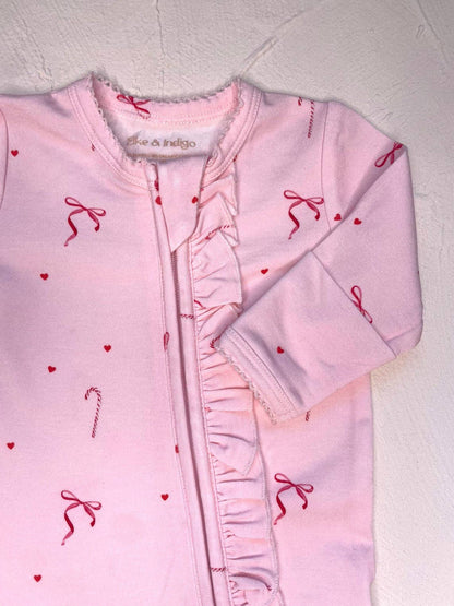 Elke & Indigo - Bamboo/Organic Cotton Growsuit - Candy Christmas
