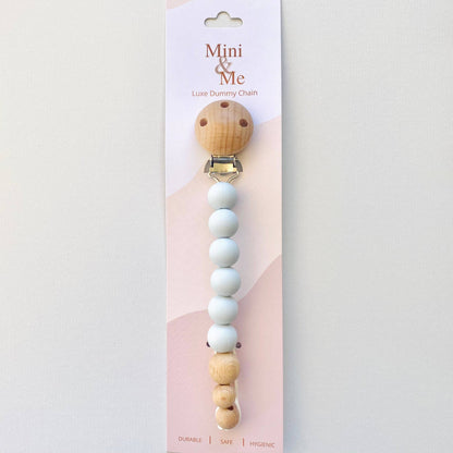 Cuddle Bug & Co - Mini & Me Luxe Dummy Chain Ice Blue