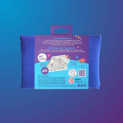 Little Change Creators - SPLASH! Pocket Reusable Colouring Set | Sealife Travel Toy