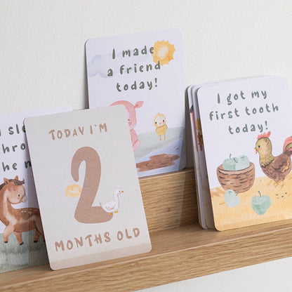 Living Textiles - Milestone cards - Tractor Ride