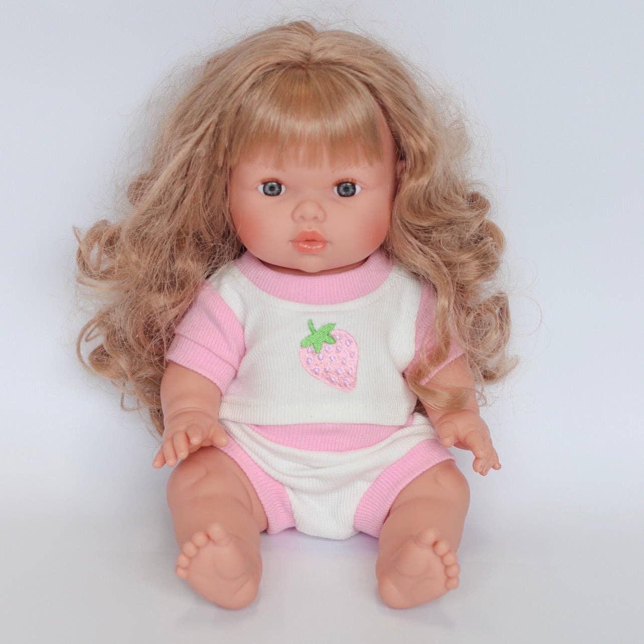 SALLI COLLECTIVE - Strawberry Dolls top + Bloomer shorts set dolls outfit