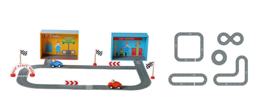 ToysLink - Racing Car Playset With Paper Puzzle Road