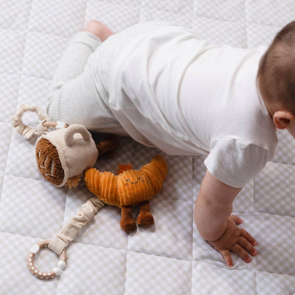 Living Textiles - 2 Pack Mini Market Brunch Stroller Toys - Coffee & Croissant