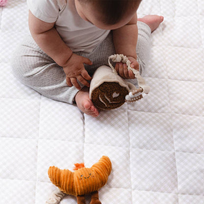 Living Textiles - 2 Pack Mini Market Brunch Stroller Toys - Coffee & Croissant