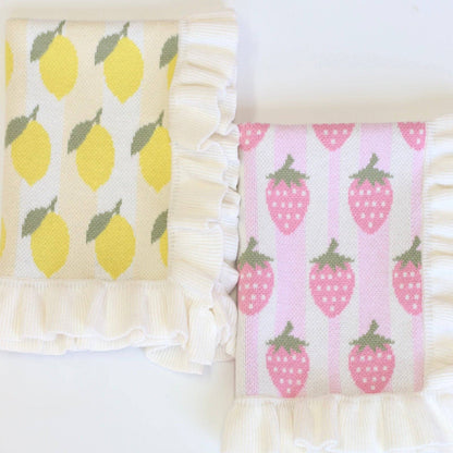 SALLI COLLECTIVE - Freshly squeezed frilled doll Blanket + Pillow set