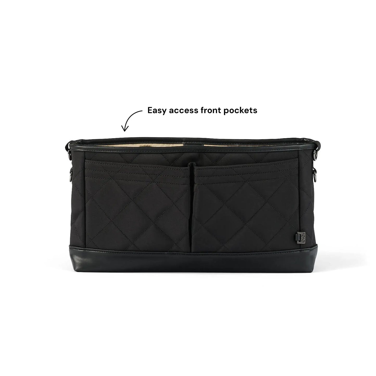 OiOi - Signature Pram Caddy - Black Diamond Quilt