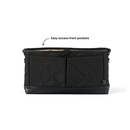 OiOi - Signature Pram Caddy - Black Diamond Quilt