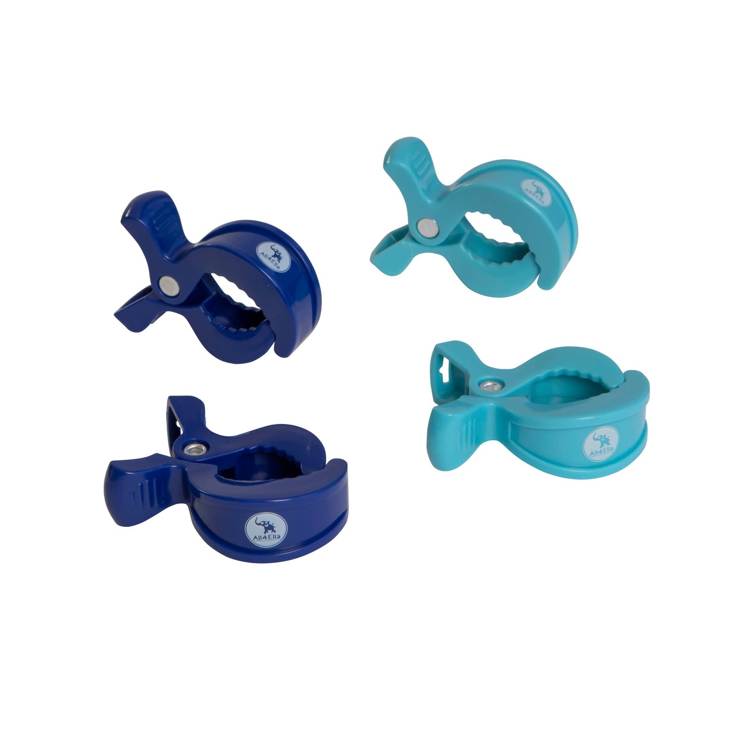 All4Ella - Pram Pegs 4pk- Blue/Navy