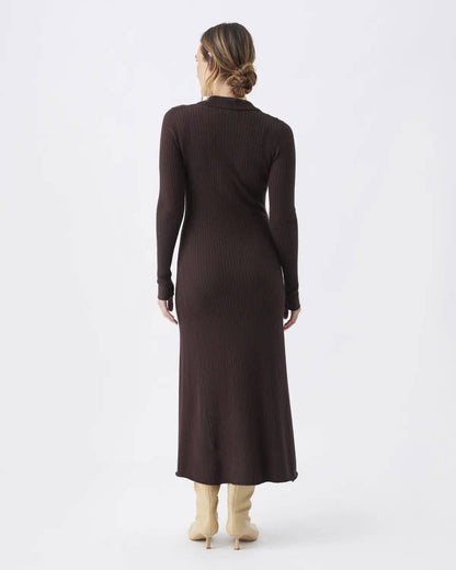 Ripe Maternity - Hollie Polo Knit Dress Cocoa