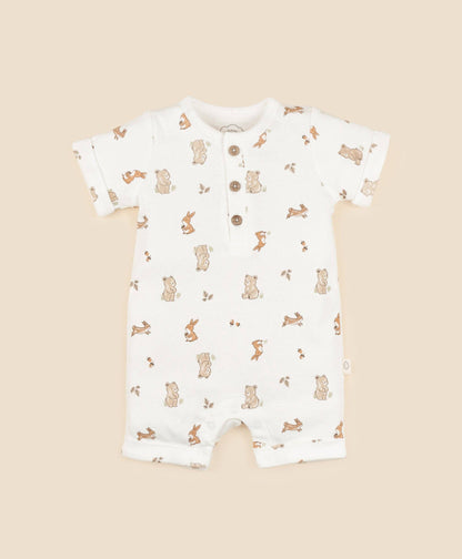 Lūmmi in Colour Babywear - Organic Cotton Romper - Bear & Bunny