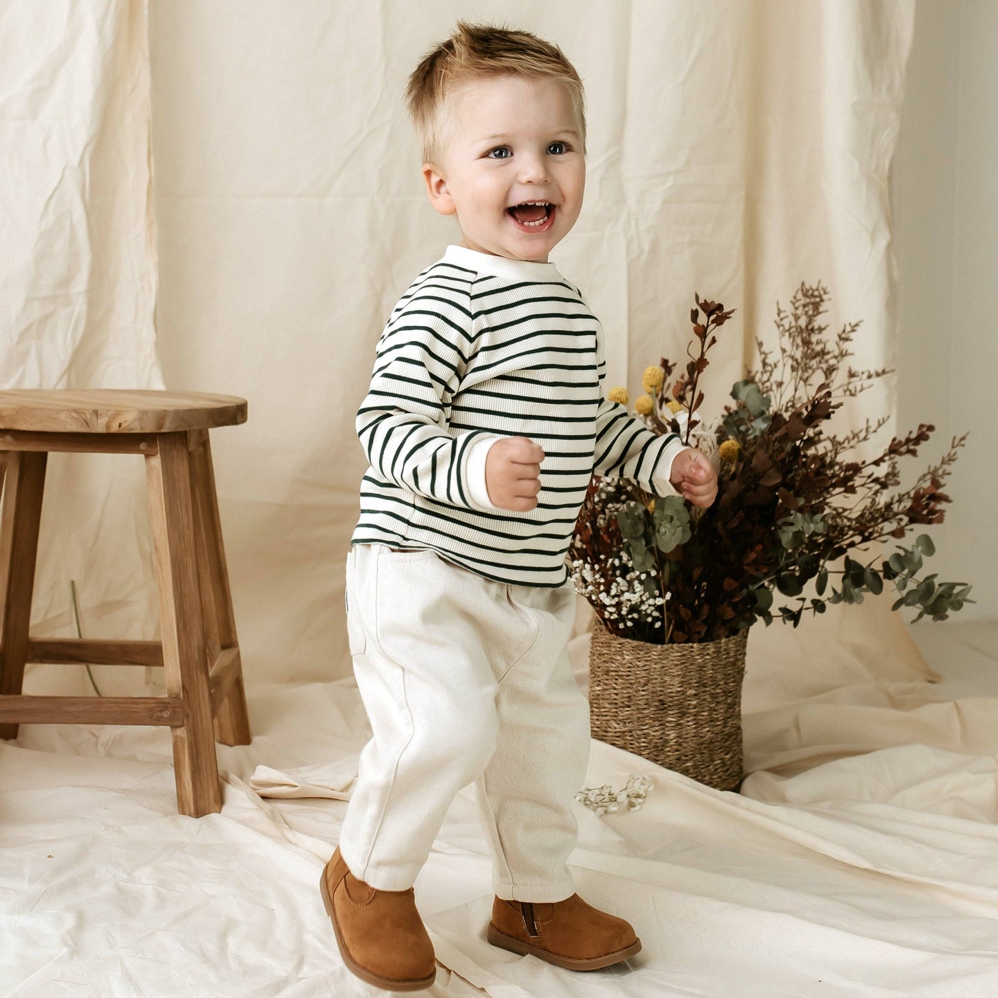 Designer Kidz - Theo Twill Pants - Ecru