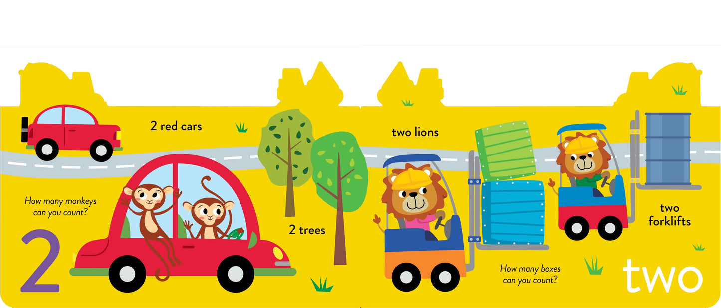 Lake Press - Chunky Scenes Board Book - My First Numbers - On The Go