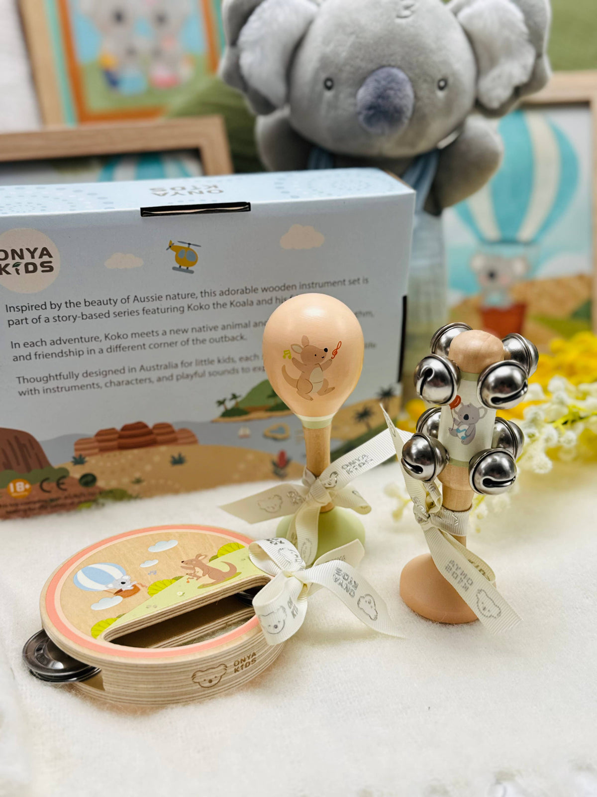 ToysLink - KoKo's Music Adventure Wooden Music 3 pcs Set (Koala & Kanga)