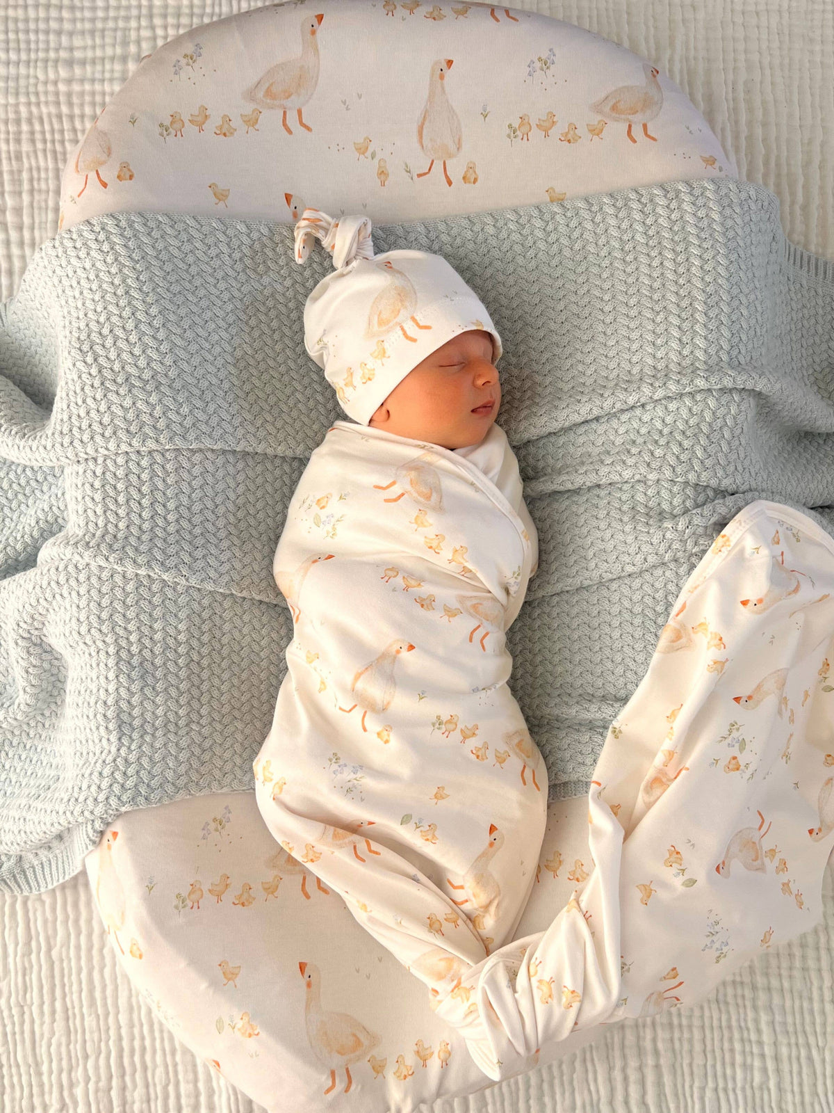 Organic Jersey Baby Wrap Set Goosey Gander