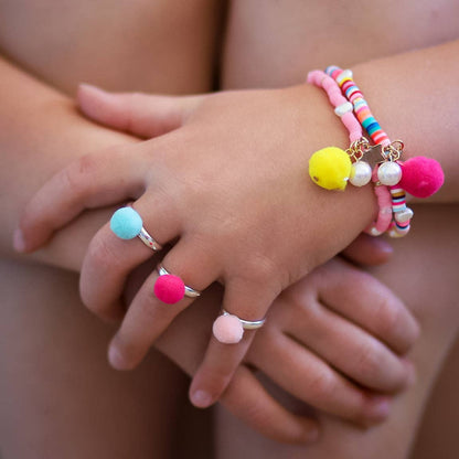 Lauren Hinkley Australia - Pink Bracelet with Pom Pom and Pearl