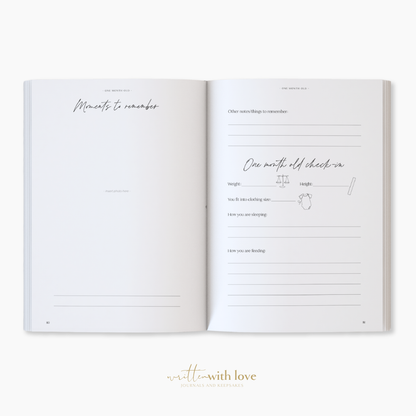 Written With Love - Baby Memory Book with Keepsake Box - Peony Pink