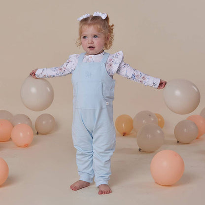 Snuggle Hunny - Sweet Swallows Long Sleeve Organic Bodysuit with Frill