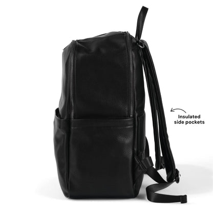 OiOi - Multitasker Nappy Backpack - Black Vegan Leather