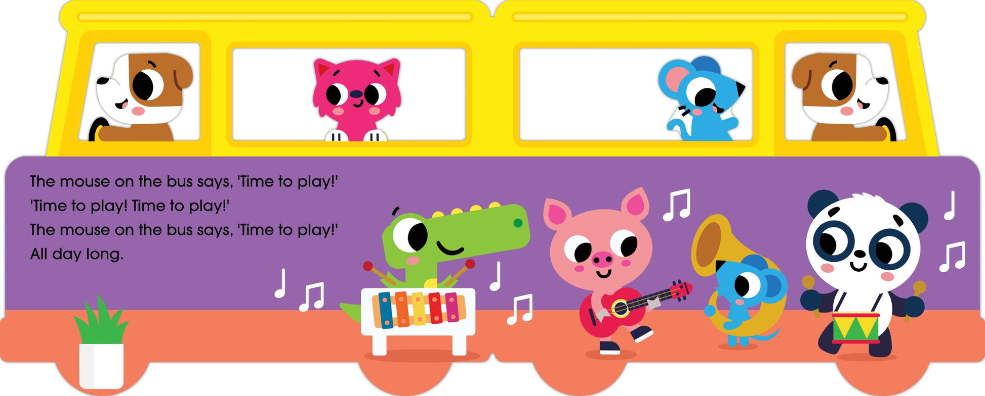 Wheels on the Bus interior spread