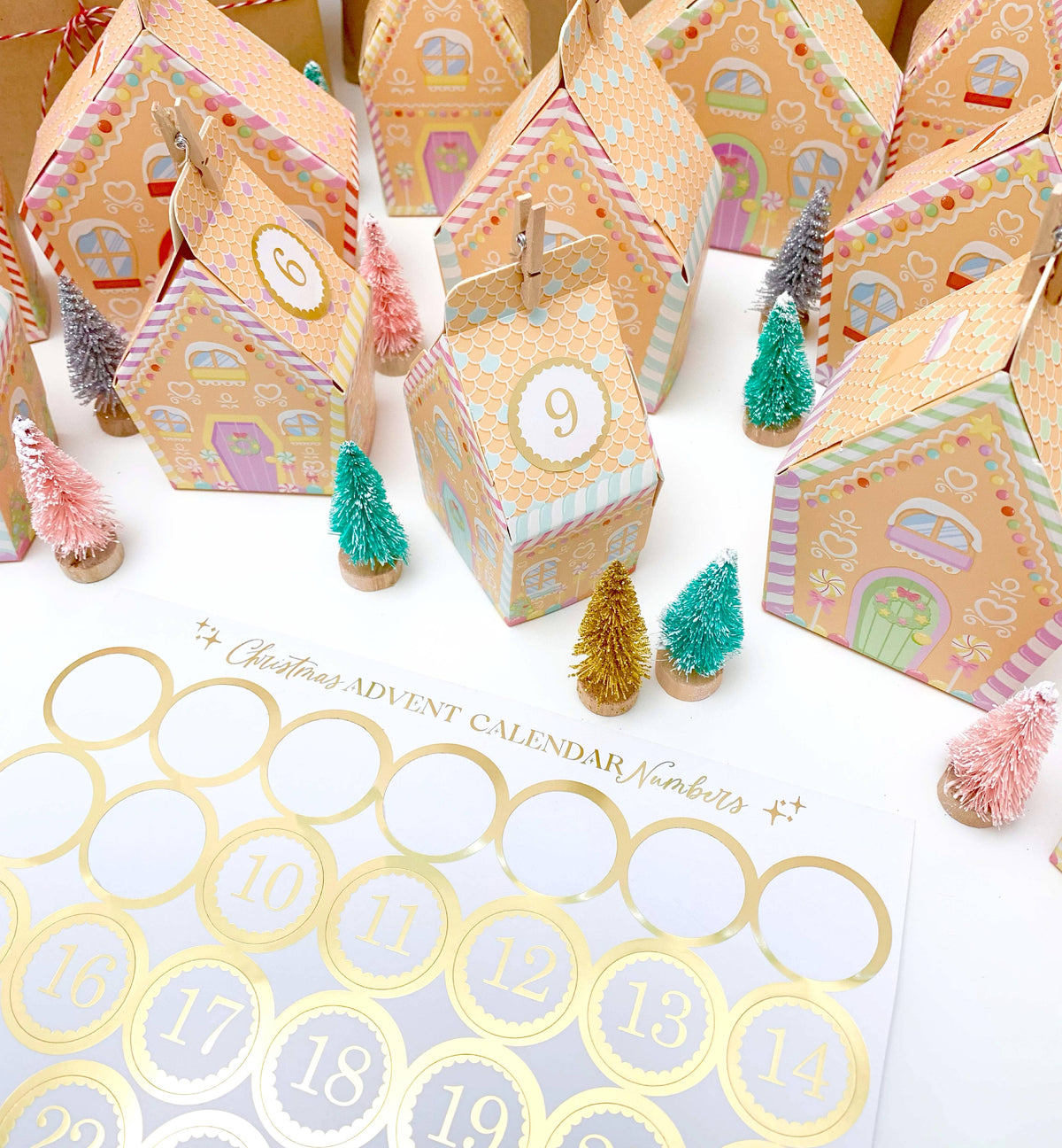 Black Bow Studio - Gingerbread House Village Christmas Advent Calendar