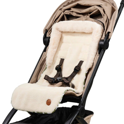 OiOi - Cozy Fleece Pram Liner - Green Squiggle