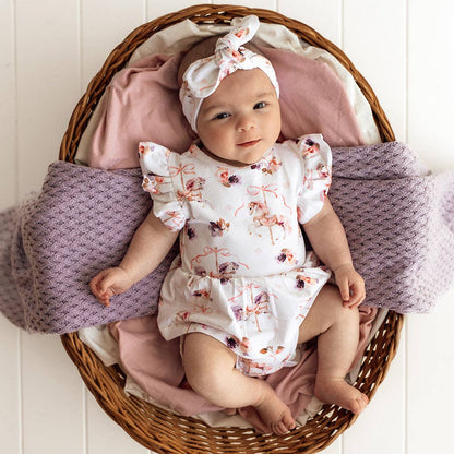 Snuggle Hunny - Carousel Short Sleeve Organic Dress