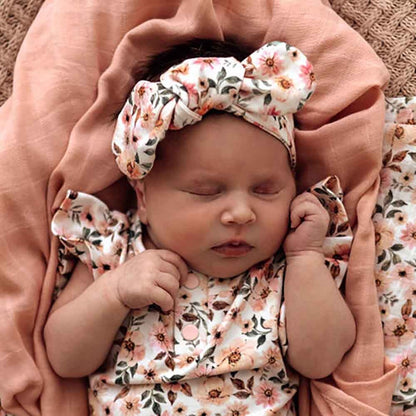 Snuggle Hunny - Spring Floral Organic Topknot