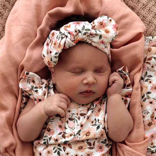 Snuggle Hunny - Spring Floral Organic Topknot