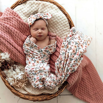 Snuggle Hunny - Spring Floral Organic Topknot