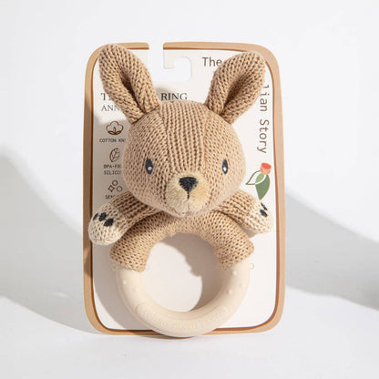Living Textiles - Ring Rattle - Kangaroo