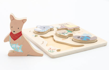 ToysLink - Wooden Aussie Animal Puzzle (Stacking Toy)