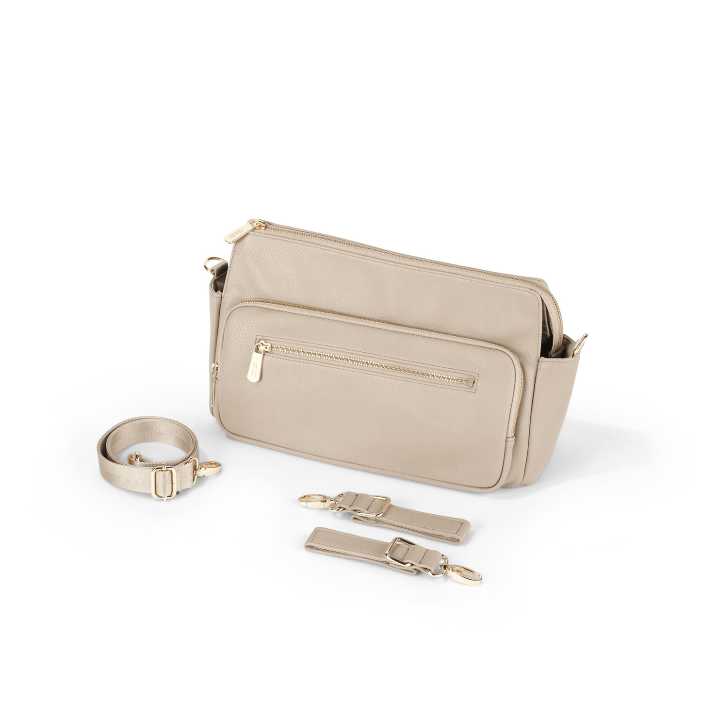 OiOi - Multitasker Pram Caddy 2.0 - Oat Vegan Leather