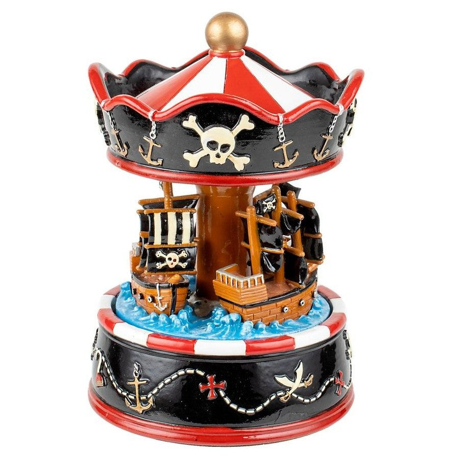 Carousel With Canopy Black And 3 Pirate Ships