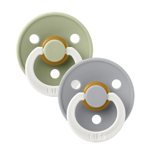 BIBS - Round Glow Dummies - Sage / Cloud