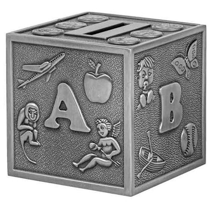 Landmark Concepts - Pewter Plate ABC Money Bank