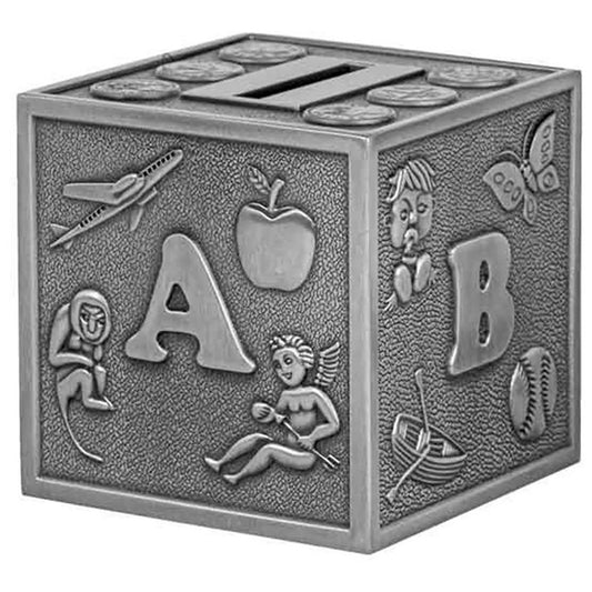 Landmark Concepts - Pewter Plate ABC Money Bank
