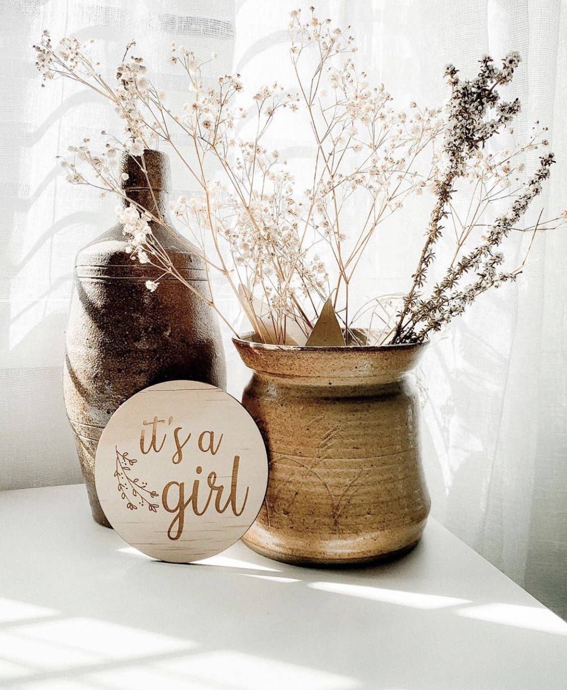 Timber Tinkers - It's a Girl Botanical - 10cm