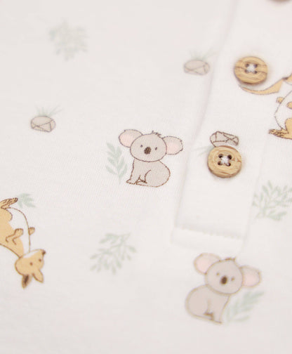 Lūmmi in Colour Babywear - Organic Cotton Romper - Kangaroo & Koala