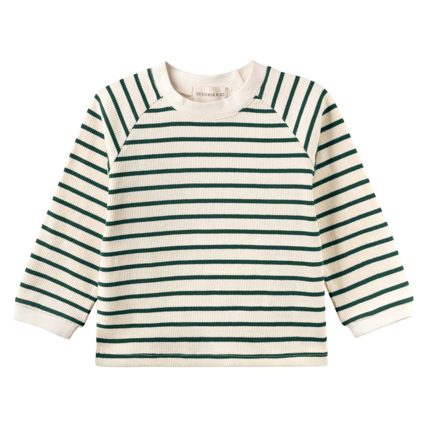 Designer Kidz - Jack Rib Stripe Top - Forest Green