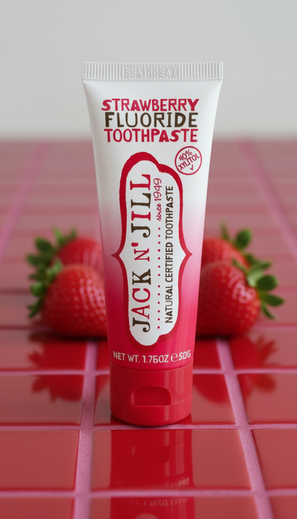 Jack N' Jill Kids - Jack N' Jill Natural Strawberry Toothpaste with Fluoride 50g
