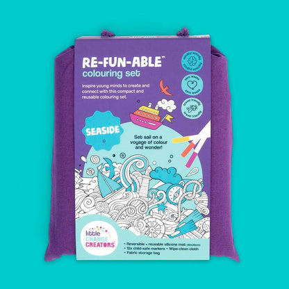 Little Change Creators - SEASIDE | Eco-Friendly Kid's Wipeable Colouring Set