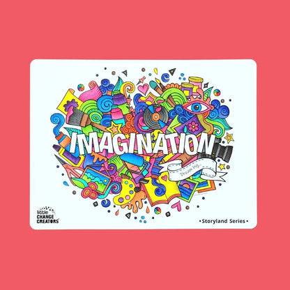 Little Change Creators - IMAGINATION | Reusable Double-sided Colour + Draw Doodle Mat