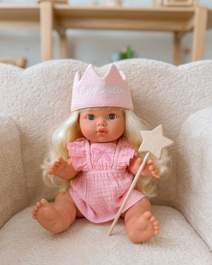 SALLI COLLECTIVE - Tiny Queen cotton crown -Powder Pink