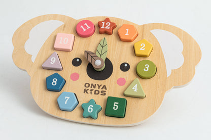 ToysLink - A Day with KiKi-Wooden Koala Learning Clock