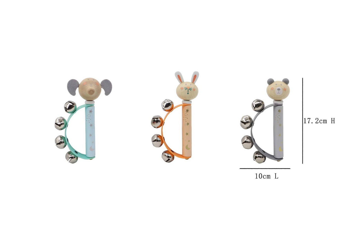 ToysLink - Wooden Animal Baby Bell Ring
