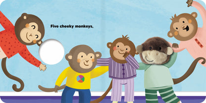 Five Cheeky Monkeys puppet detail